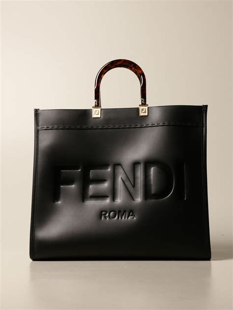 big fendi bag|fendi black tote bag.